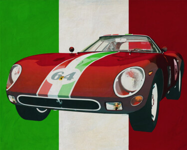 Artes digitais intitulada "Ferrari 250 GTO fro…" por Jan Keteleer, Obras de arte originais, Modelagem 3D