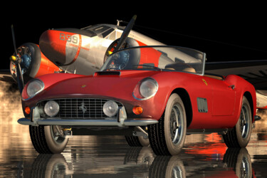 Digitale Kunst getiteld "Ferrari 250GT Spyde…" door Jan Keteleer, Origineel Kunstwerk, 3D-modellering