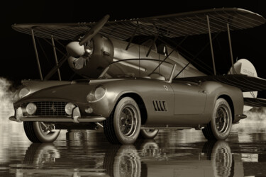 Digital Arts titled "The Ferrari 250GT S…" by Jan Keteleer, Original Artwork, 3D Modeling