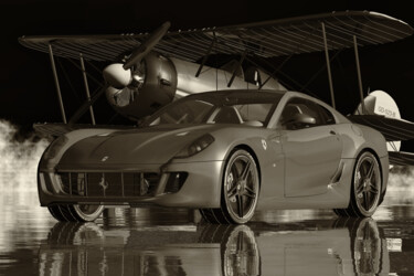 Arte digital titulada "Ferrari 599 GTB Fio…" por Jan Keteleer, Obra de arte original, Modelado 3D