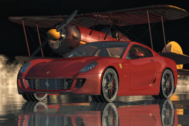 Arte digital titulada "Ferrari 599 GTB Buf…" por Jan Keteleer, Obra de arte original, Modelado 3D