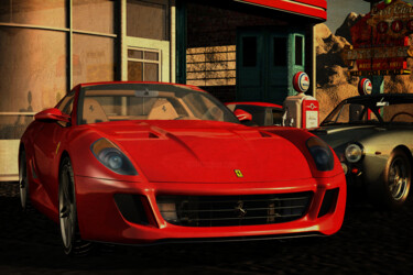 Grafika cyfrowa / sztuka generowana cyfrowo zatytułowany „Ferrari 599 GTB Fio…” autorstwa Jan Keteleer, Oryginalna praca, mo…