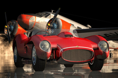 Digital Arts titled "Ferrari F250 Testar…" by Jan Keteleer, Original Artwork, 3D Modeling