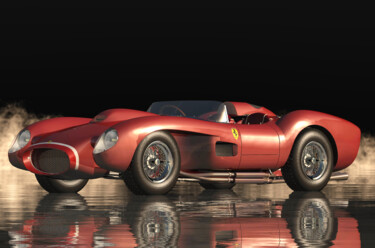 Artes digitais intitulada "Ferrari F 250 Testa…" por Jan Keteleer, Obras de arte originais, Modelagem 3D