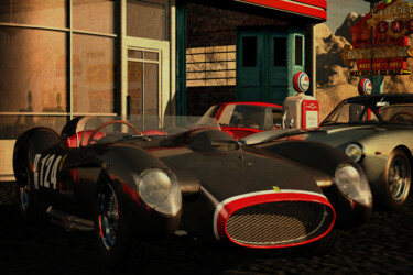 Digital Arts με τίτλο "Ferrari F250 Testar…" από Jan Keteleer, Αυθεντικά έργα τέχνης, 3D Μοντελοποίηση