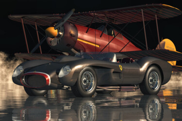 Digital Arts titled "Ferrari F250 Testar…" by Jan Keteleer, Original Artwork, 3D Modeling