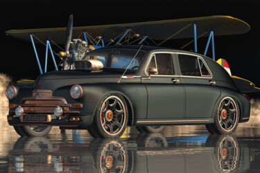 Digital Arts titled "GAZ M20V Black Beut…" by Jan Keteleer, Original Artwork, 3D Modeling