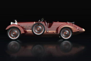 Digitale Kunst mit dem Titel "Hispano Suiza H6 Tu…" von Jan Keteleer, Original-Kunstwerk, 3D Modellierung