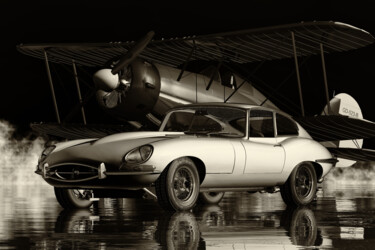 「Jaguar E Type Class…」というタイトルのデジタルアーツ Jan Keteleerによって, オリジナルのアートワーク, 3Dスカルプティング