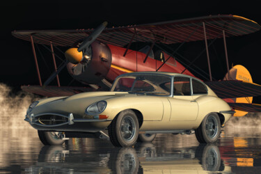 Artes digitais intitulada "Jaguar E Type From…" por Jan Keteleer, Obras de arte originais, Modelagem 3D