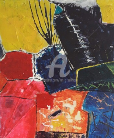 Картина под названием "Colour Cycle" - Jan O'Sullivan, Подлинное произведение искусства, Акрил Установлен на Деревянная рама…