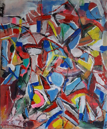 Картина под названием "Swinter Series No. 4" - Jan O'Sullivan, Подлинное произведение искусства, Акрил Установлен на Деревян…