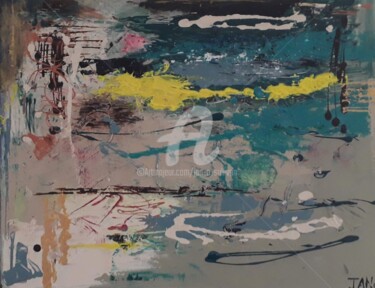 Картина под названием "Fractured Sunshine I" - Jan O'Sullivan, Подлинное произведение искусства, Акрил Установлен на Деревян…