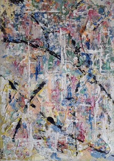 Картина под названием "Chanel Pastel" - Jan O'Sullivan, Подлинное произведение искусства, Акрил Установлен на Деревянная рам…