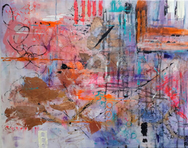 Картина под названием "Urban Ombre" - Jan O'Sullivan, Подлинное произведение искусства, Акрил Установлен на Деревянная рама…