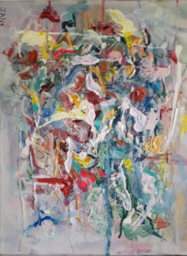 Картина под названием "Manic Monday" - Jan O'Sullivan, Подлинное произведение искусства, Акрил Установлен на Деревянная рама…