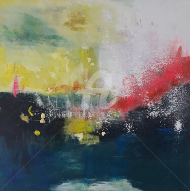 Картина под названием "Over the Rainbow" - Jan O'Sullivan, Подлинное произведение искусства, Акрил Установлен на Деревянная…