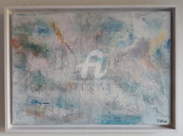 Painting titled "Sky Cloud" by Jan O'Sullivan, Original Artwork, Acrylic Mounted on Wood Stretcher frame