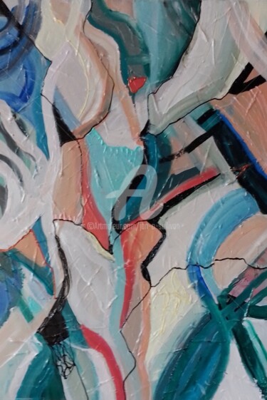 Картина под названием "Antibes" - Jan O'Sullivan, Подлинное произведение искусства, Акрил Установлен на Деревянная рама для…