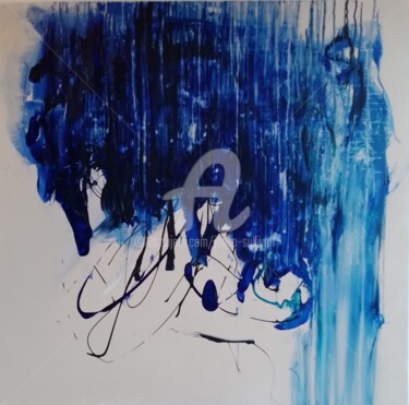Pittura intitolato "Blue Disolve" da Jan O'Sullivan, Opera d'arte originale, Acrilico Montato su Telaio per barella in legno