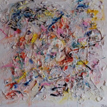Painting titled "It's Complicated II" by Jan O'Sullivan, Original Artwork, Acrylic Mounted on Wood Stretcher frame
