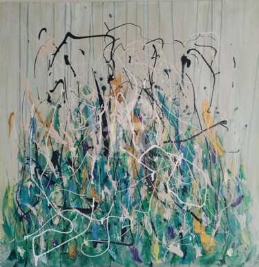 Картина под названием "Mojito II" - Jan O'Sullivan, Подлинное произведение искусства, Акрил Установлен на Деревянная рама дл…