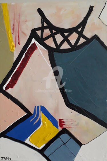 Картина под названием "Dressing No. 2" - Jan O'Sullivan, Подлинное произведение искусства, Акрил Установлен на Деревянная ра…