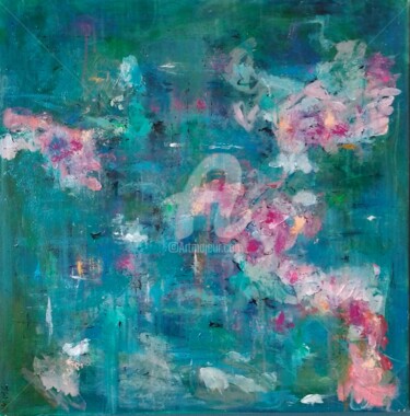 Картина под названием "Lake Pondering" - Jan O'Sullivan, Подлинное произведение искусства, Акрил Установлен на Деревянная ра…