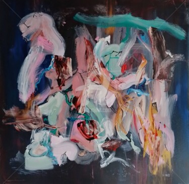 Картина под названием "Pimlico" - Jan O'Sullivan, Подлинное произведение искусства, Акрил Установлен на Деревянная рама для…
