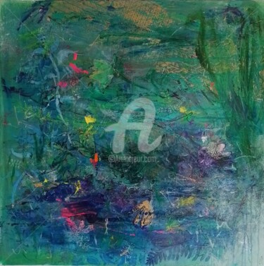 Картина под названием "Electric" - Jan O'Sullivan, Подлинное произведение искусства, Акрил Установлен на Деревянная рама для…