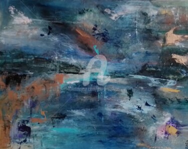 Painting titled "Departures" by Jan O'Sullivan, Original Artwork, Acrylic Mounted on Wood Stretcher frame