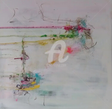 제목이 "Sea Ice Edge"인 미술작품 Jan O'Sullivan로, 원작, 아크릴 나무 들것 프레임에 장착됨
