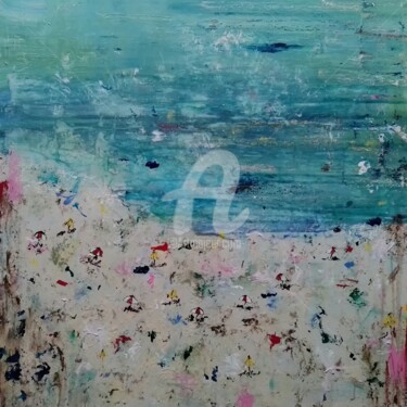 Painting titled "Summers Day - Britt…" by Jan O'Sullivan, Original Artwork, Acrylic Mounted on Wood Stretcher frame