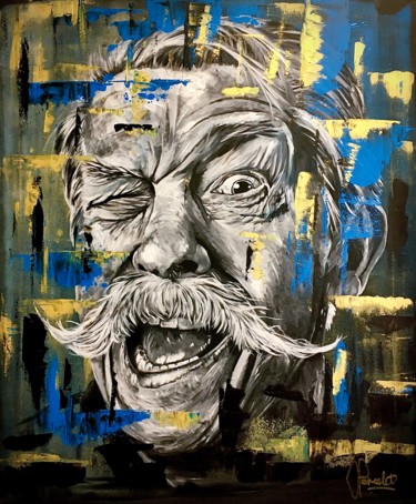Pintura titulada "John Hurt" por Jan Poncelet, Obra de arte original, Acrílico