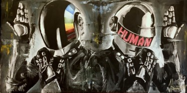 Painting titled "Daft Punk" by Jan Poncelet, Original Artwork, Acrylic