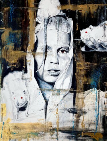 「Die Antwoord」というタイトルの絵画 Jan Ponceletによって, オリジナルのアートワーク, アクリル