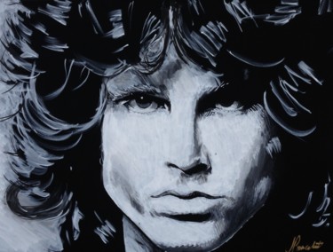 Pintura titulada "Jim Morrison" por Jan Poncelet, Obra de arte original, Acrílico