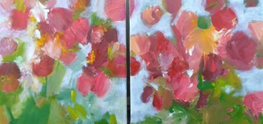 Peinture intitulée "Garden Roses IV" par Jan Rippingham, Œuvre d'art originale, Acrylique