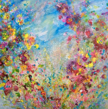 Malarstwo zatytułowany „A Floral Dance” autorstwa Jan Rogers, Oryginalna praca, Akryl