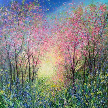 Pintura titulada "Cherry Blossom and…" por Jan Rogers, Obra de arte original, Acrílico