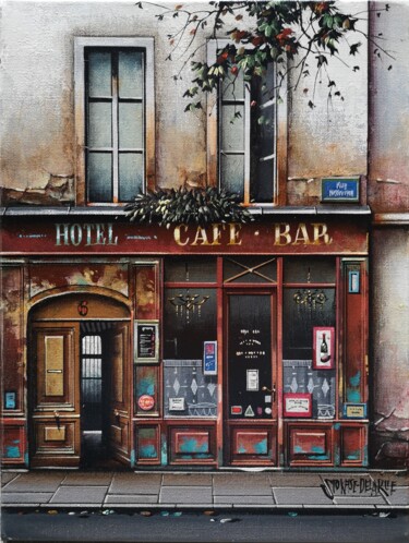 Pintura titulada "HOTEL" por Jan Stokfisz Delarue, Obra de arte original, Oleo