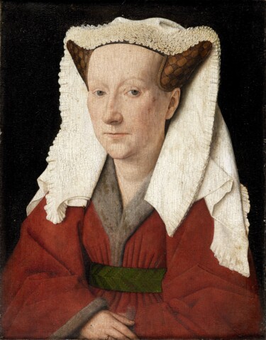 Ζωγραφική με τίτλο "Portrait de Margare…" από Jan Van Eyck, Αυθεντικά έργα τέχνης, Λάδι