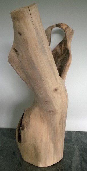 Скульптура под названием "SHE SIDE" - Jan Van Braekel, Подлинное произведение искусства, Дерево