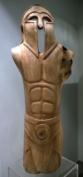 Sculpture titled "SPARTACUS" by Jan Van Braekel, Original Artwork, Wood