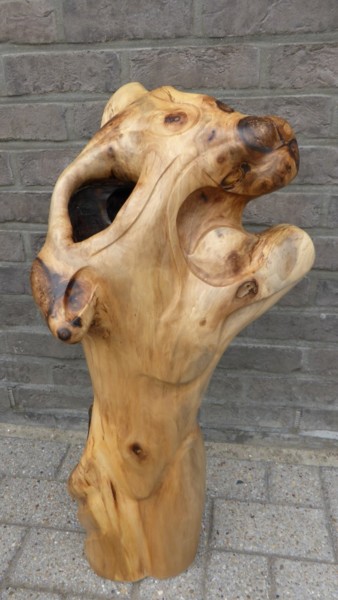 Sculpture titled "FOUR IN ONE ( one s…" by Jan Van Braekel, Original Artwork, Wood