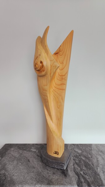 Sculptuur getiteld "Imperfection" door Jan Van Braekel, Origineel Kunstwerk, Hout