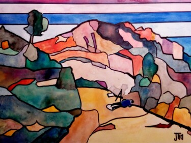 Painting titled "Destin" by Jan, Original Artwork, Watercolor