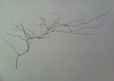Рисунок под названием "Ink line" - Jan Schrijver, Подлинное произведение искусства, Чернила