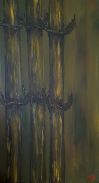 Картина под названием "Bamboo tree" - Jan Schrijver, Подлинное произведение искусства, Акрил