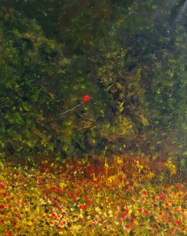 Schilderij getiteld "The red balloon" door Jan Schrijver, Origineel Kunstwerk, Acryl